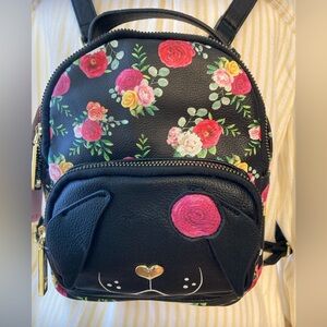 NWT Betsey Johnson Kitsch Mini Backpack with Doggie Design